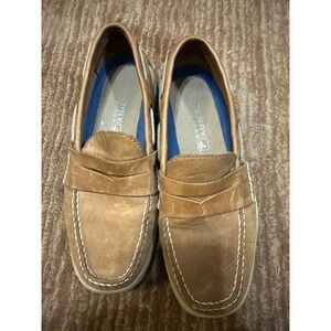 Sperry Loafer Boat‎ Shoes Leather Slip On Casual Tan Brown Mens Size 7M